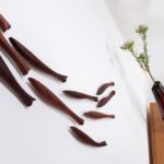 Wanddekoration - Fischschwarm, Teak