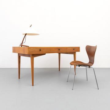Kirschholz Schreibtisch, 60er Jahre, ickestore