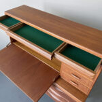 Teakholz Schreibtisch, Sekretär mit Schubladen