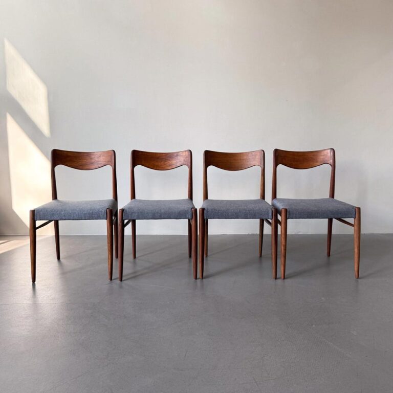 4er Set Esszimmerstühle, Teak