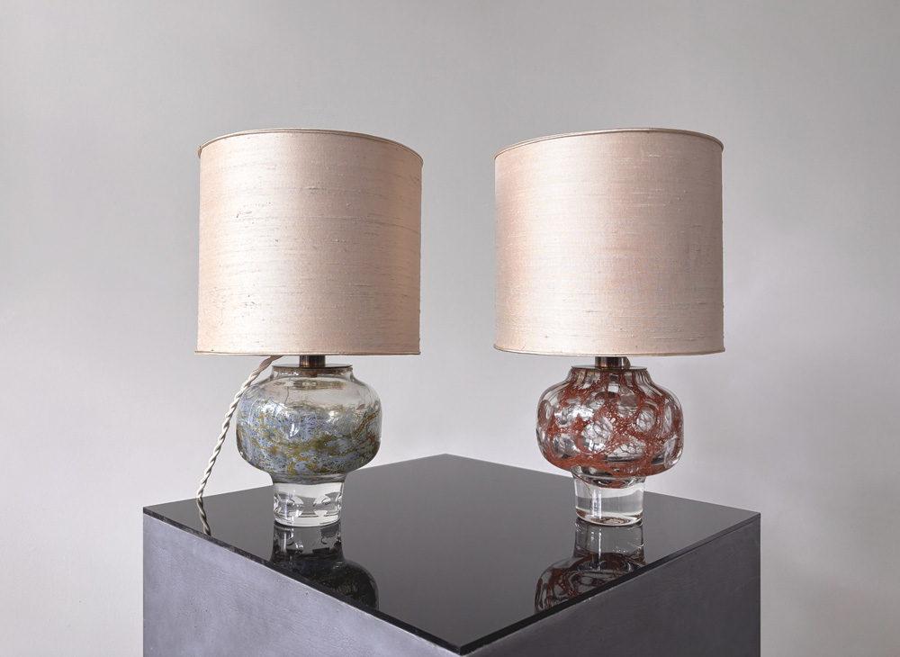 Tischlampe Fritz Berg Glaskunst Rheinbach