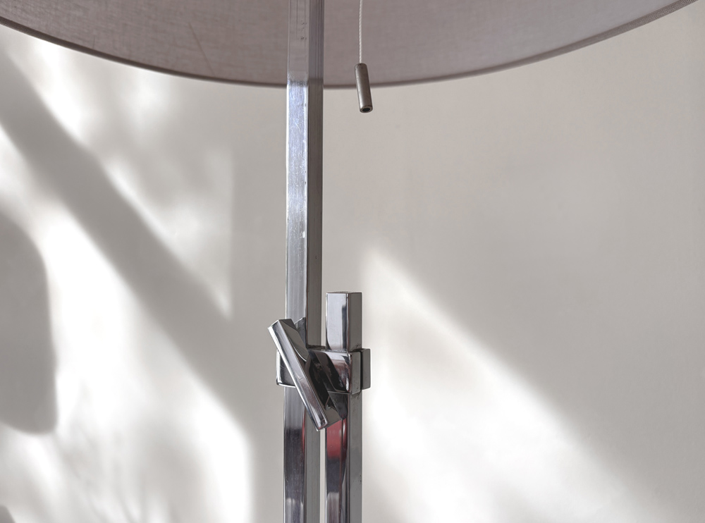 Vntage Lampe, Gebrüder Kaiser, 60er Jahre, Stehlampe, Stoffbezug, Deutschland, 60s, Stehlampe Kaiser Leuchten