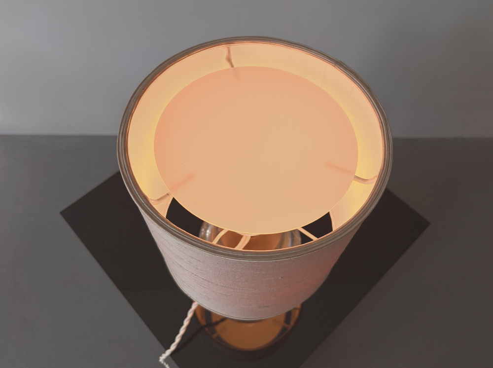 Kristallglas Tischlampe, Set, 70er Jahre
