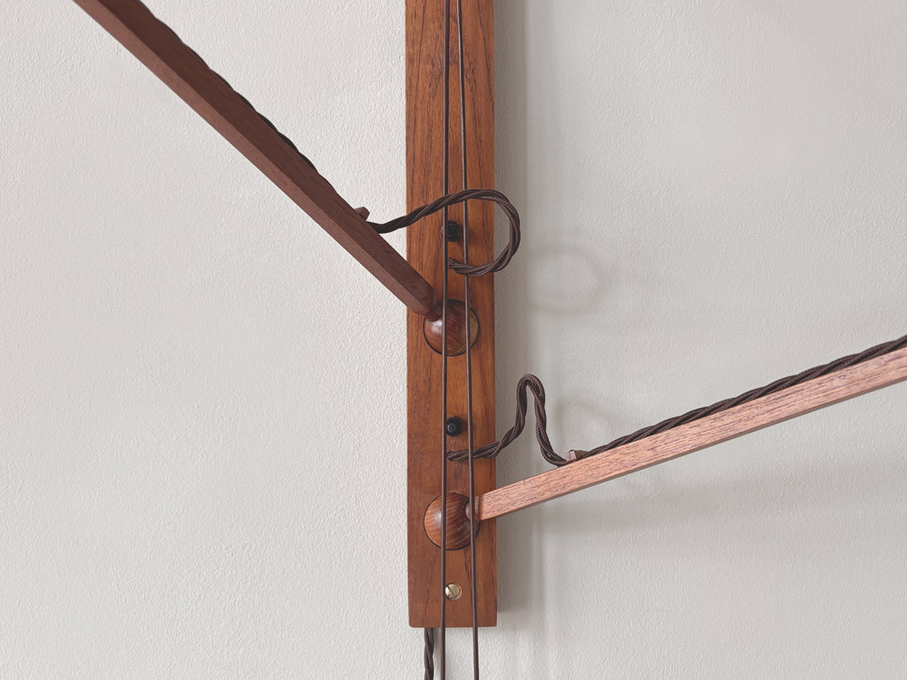 Skrip Lampe Ausleger, Arme aus Teak