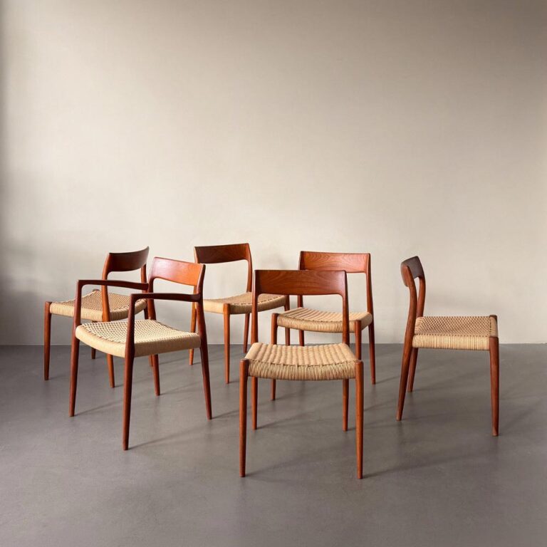 Møller Teak Stühle Modell 77